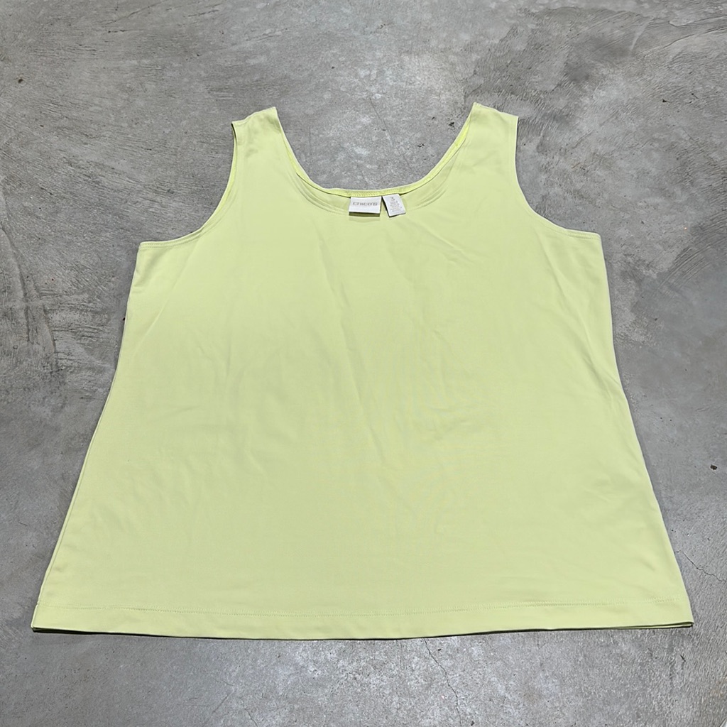 Chicos Brand Light Green Super Soft Tank Top  Size 3  D89